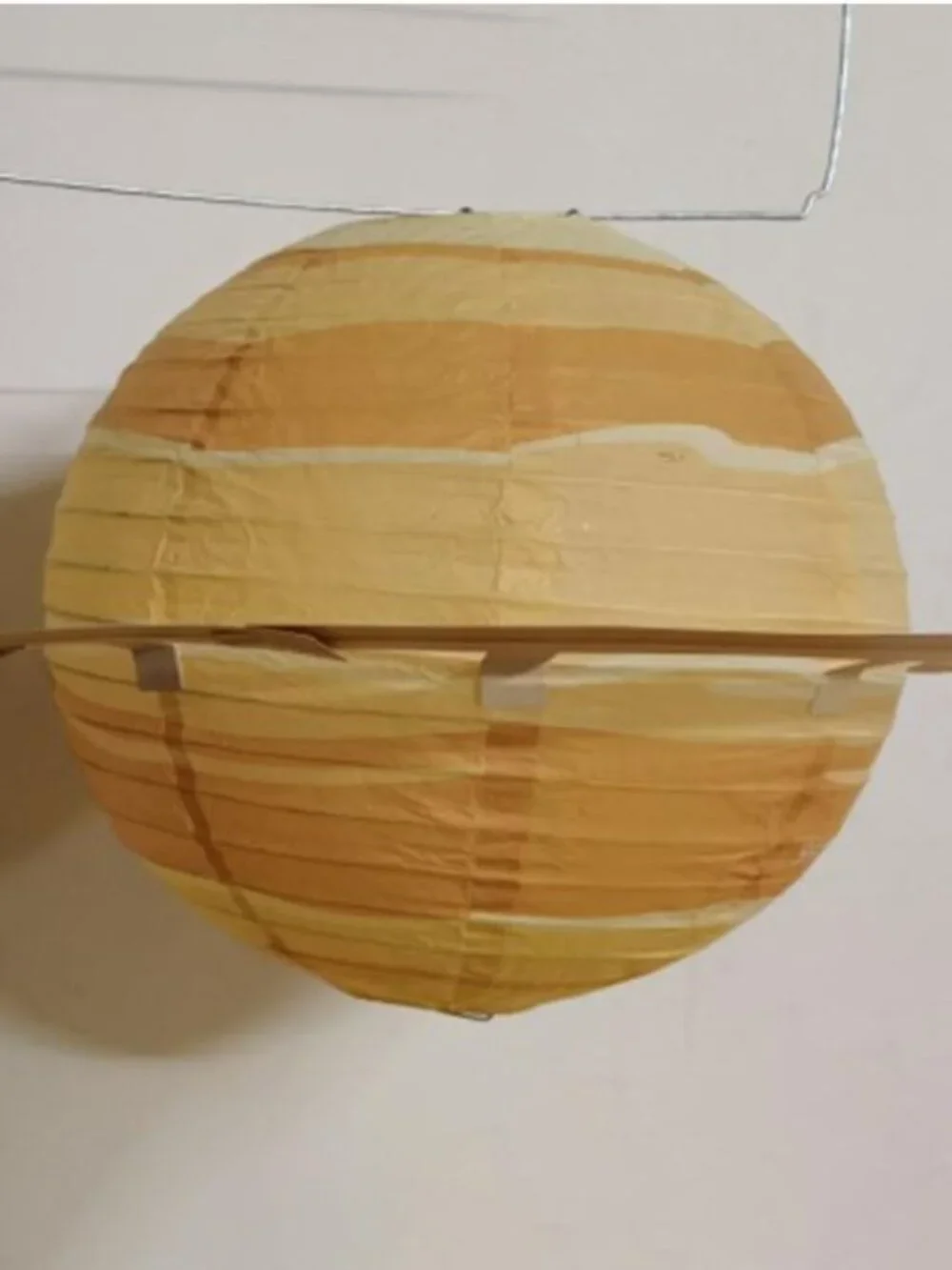 Blue Saturn Hanging Paper Lantern - Space Party Decoration